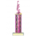 Trophies - #Cheerleading Pink D Style Trophy